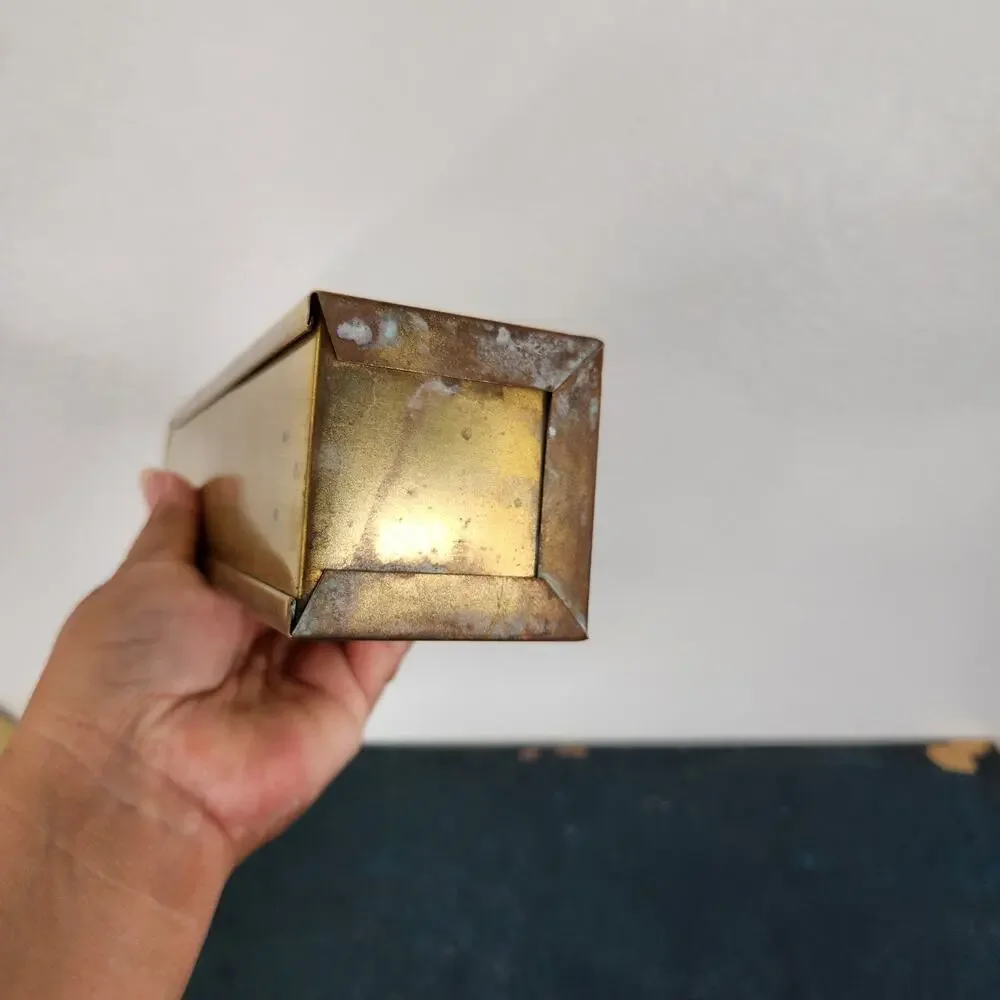 Brass Pineapple Long Match Box Holder Tropical Beach House Decor